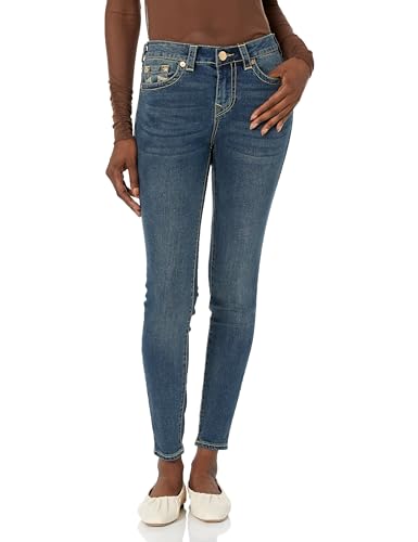 True Religion Brand Jeans Damen Jennie Curvy Skinny Jeans, Aizome, 28 von True Religion