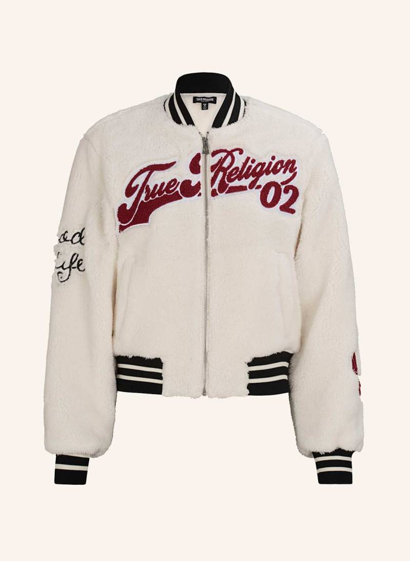 True Religion Collgejacke Chenille Bomber weiss von True Religion