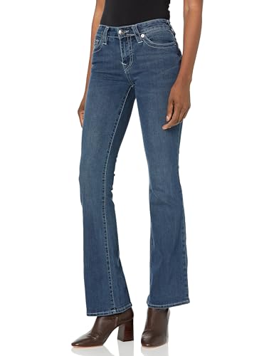 True Religion Damen Becca Bootcut Crystal Back Pocket Jeans, Destination Wash, 34 von True Religion