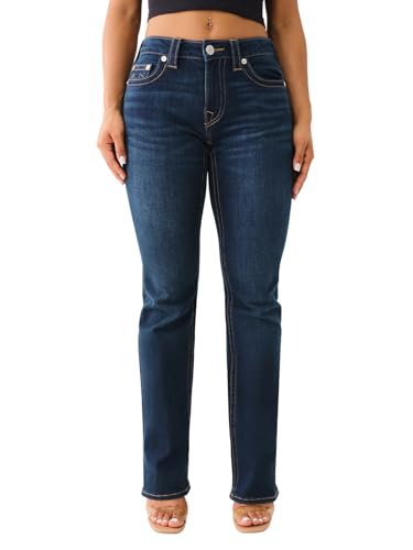 True Religion Damen Becca Mid Rise Boot Cut Jeans, Indigo-Upgrade, 24 von True Religion