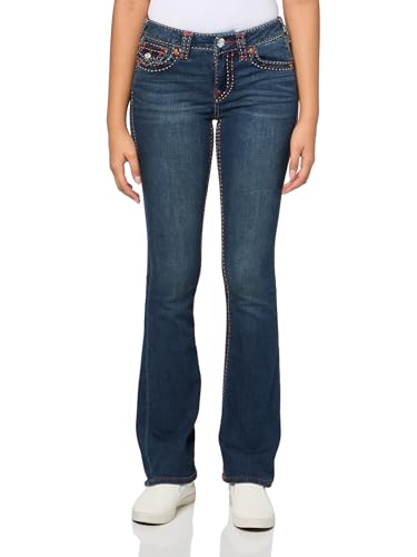 True Religion Damen Becca Mid Rise Boot Pick Stitch Super T​ Jeans, Joyce, 23 von True Religion