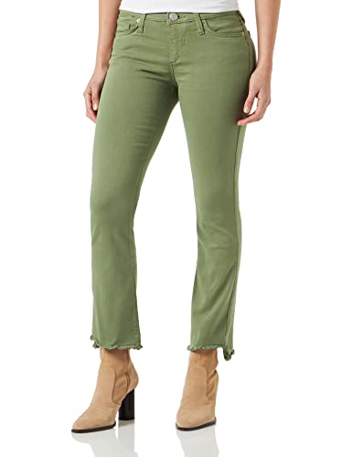 True Religion Damen Halle Kick Jeans, Green, Regular von True Religion