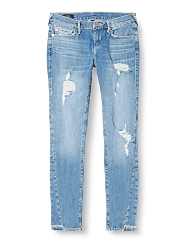 True Religion Damen Halle Triangle Jeans, Blue, Regular von True Religion