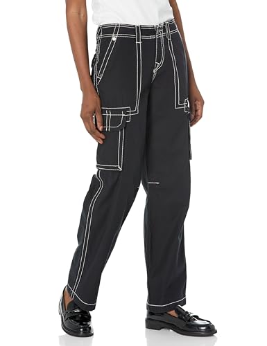 True Religion Women's Misses Cargo Pocket Big T Denim Pant, Jet Black von True Religion