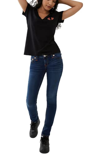 True Religion Damen Stella Skinny Fit niedriger Taille Jeans, Catcher, 27W x 30L von True Religion