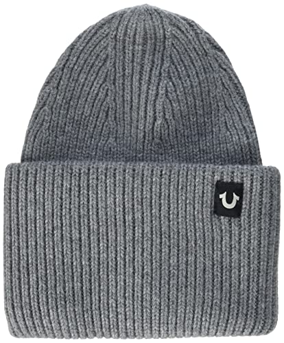 True Religion Damen Women Beanie-Mütze, Grey Melange, OneSize von True Religion