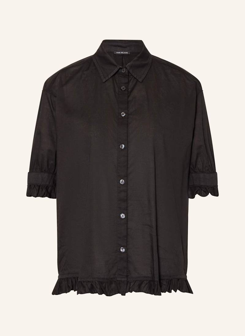 True Religion Hemdbluse Jimena Mit Rüschen schwarz von True Religion