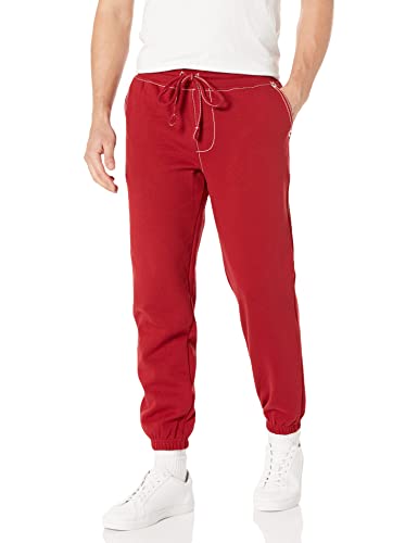 True Religion Herren Big T Jogger Trainingshose, Rote Dahlia, Klein von True Religion