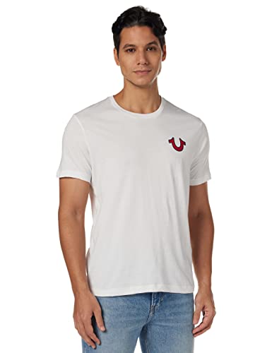 True Religion Herren Buddha-Logo, kurzärmelig T-Shirt, Weiß, 3X-Groß von True Religion