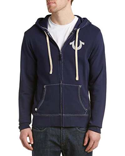 True Religion Herren Buddha Logo Zip Hoodie3 Kapuzenpulli, True Navy, X-Groß von True Religion