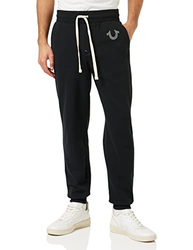 True Religion Herren Jogginghose mit klassischem Logo Trainingshose, New Black, Mittel von True Religion