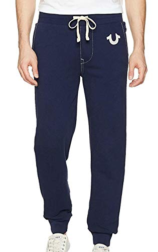 True Religion Herren Jogginghose mit klassischem Logo Trainingshose, New True Navy, Groß von True Religion