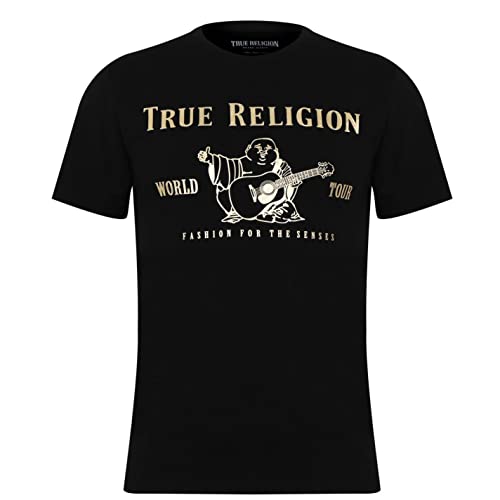 True Religion Herren Kurzärmliges Buddha-Motiv T-Shirt, Schwarz, XX-Large von True Religion