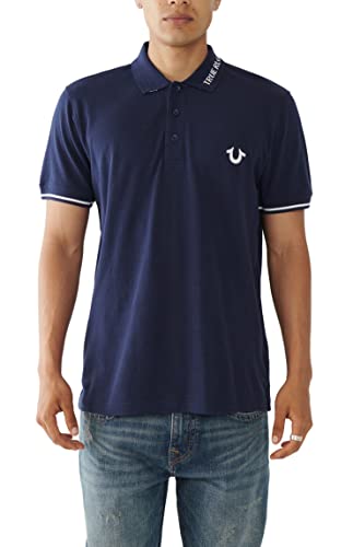 True Religion Herren Poloshirt mit Markenlogo Polohemd, Ace, Groß von True Religion