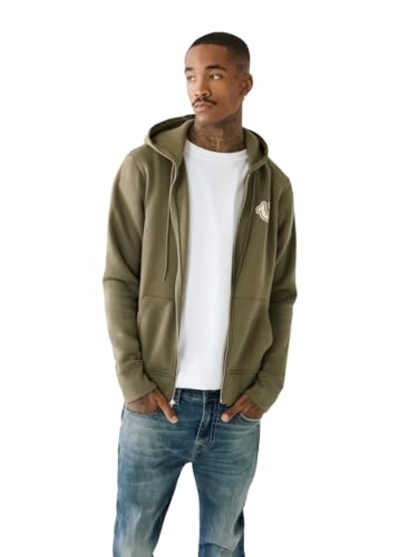 True Religion Herren Puff Buddha Zip Hoodie, Kalamata, X-Large von True Religion