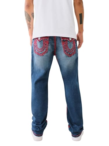 True Religion Herren Ricky Super Qt Flap 1.2" Jeans, Muphrid Dark Wash, 47 von True Religion