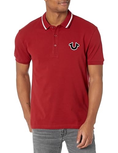 True Religion Herren Ss Jv7 Polo Polohemd, Rote Dahlia, 3X-Groß von True Religion