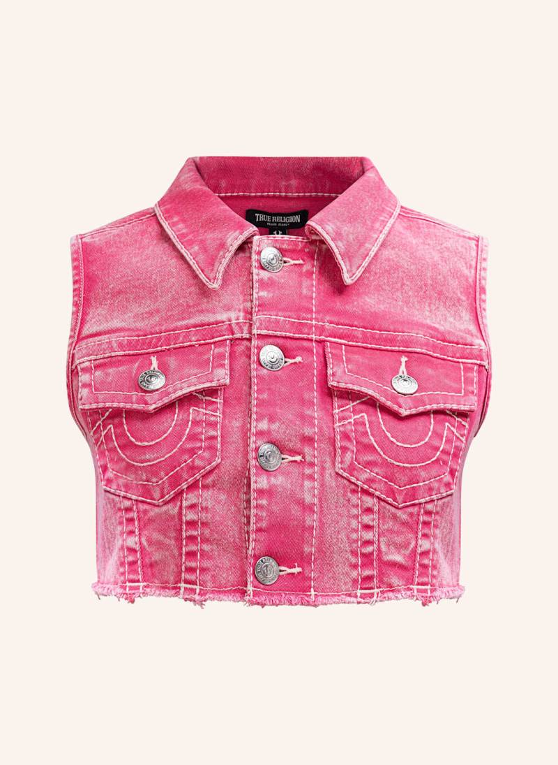 True Religion Jeansweste Big T pink von True Religion