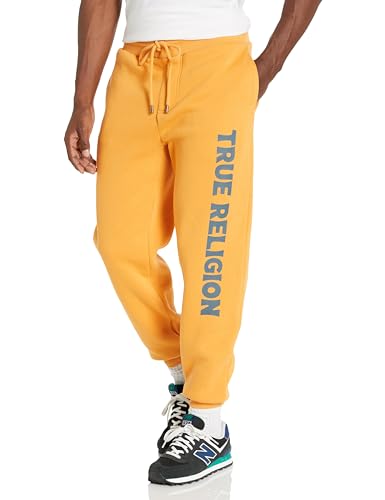 True Religion Brand Jeans Men's Antique Classic Fleece Jogger, Mineral Yellow von True Religion