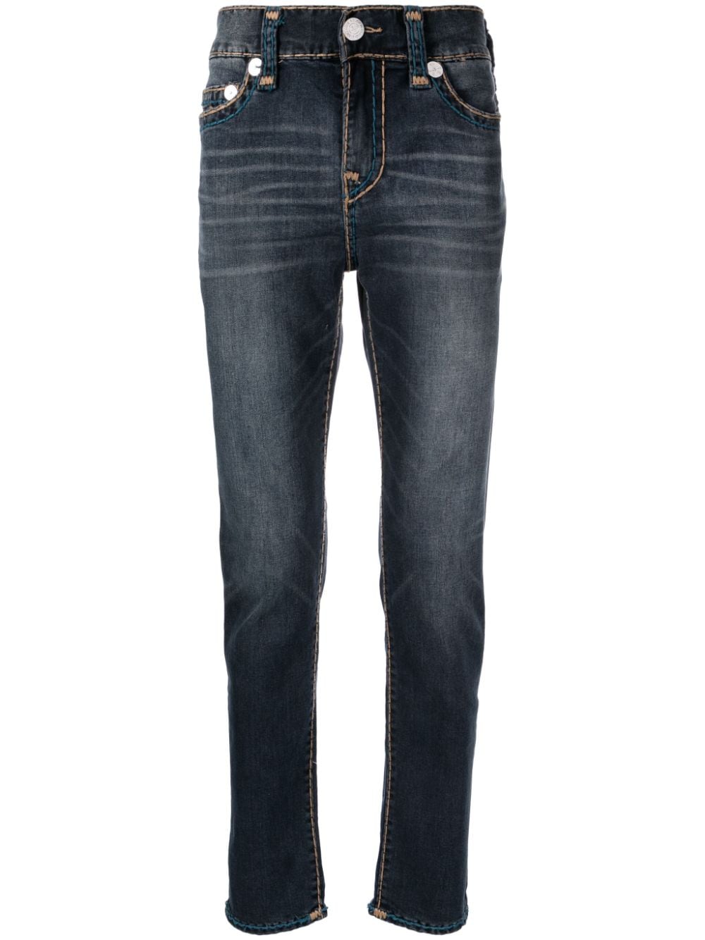 True Religion Rocco Super T Skinny-Jeans - Blau von True Religion