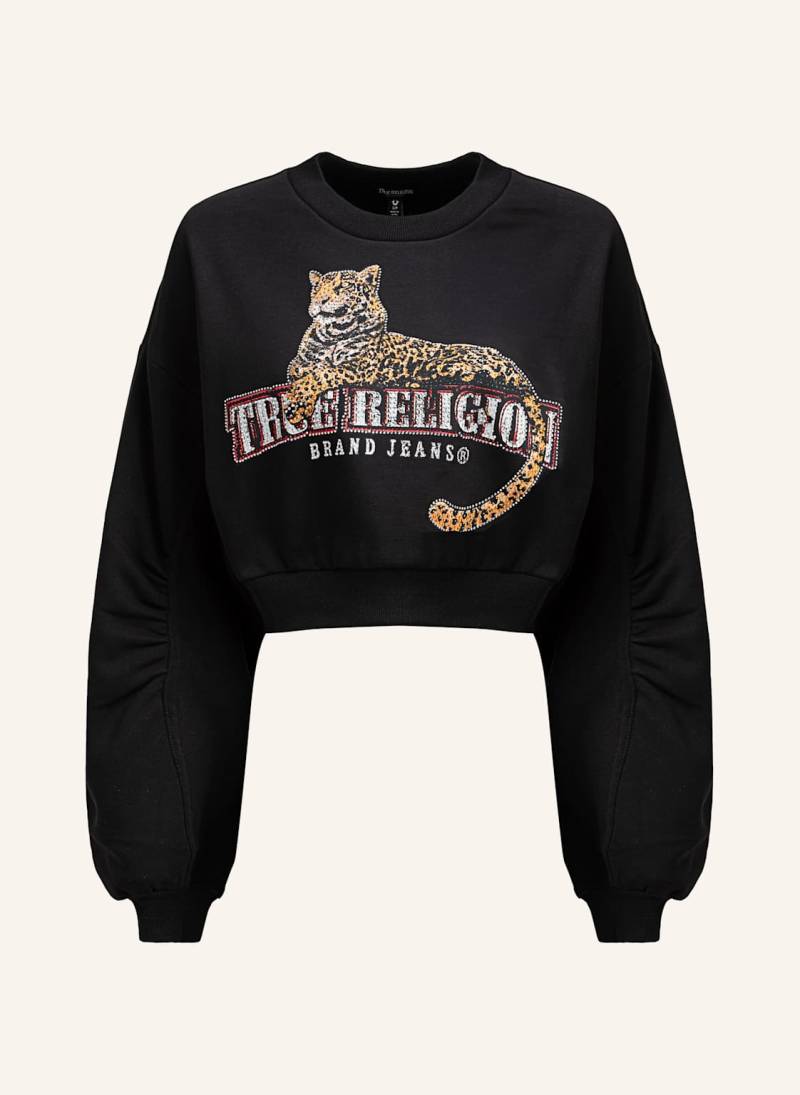 True Religion Sweatshirt Crystal Leopard schwarz von True Religion