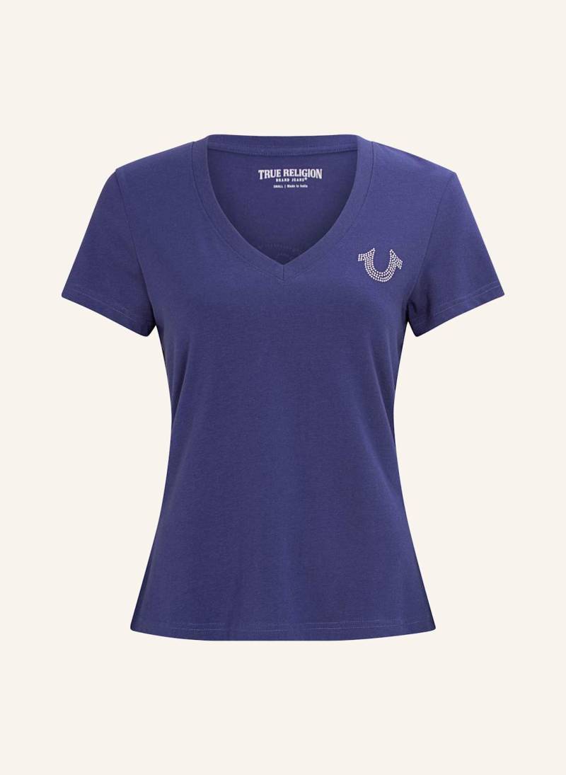 True Religion T-Shirt Buddha Crystal lila von True Religion