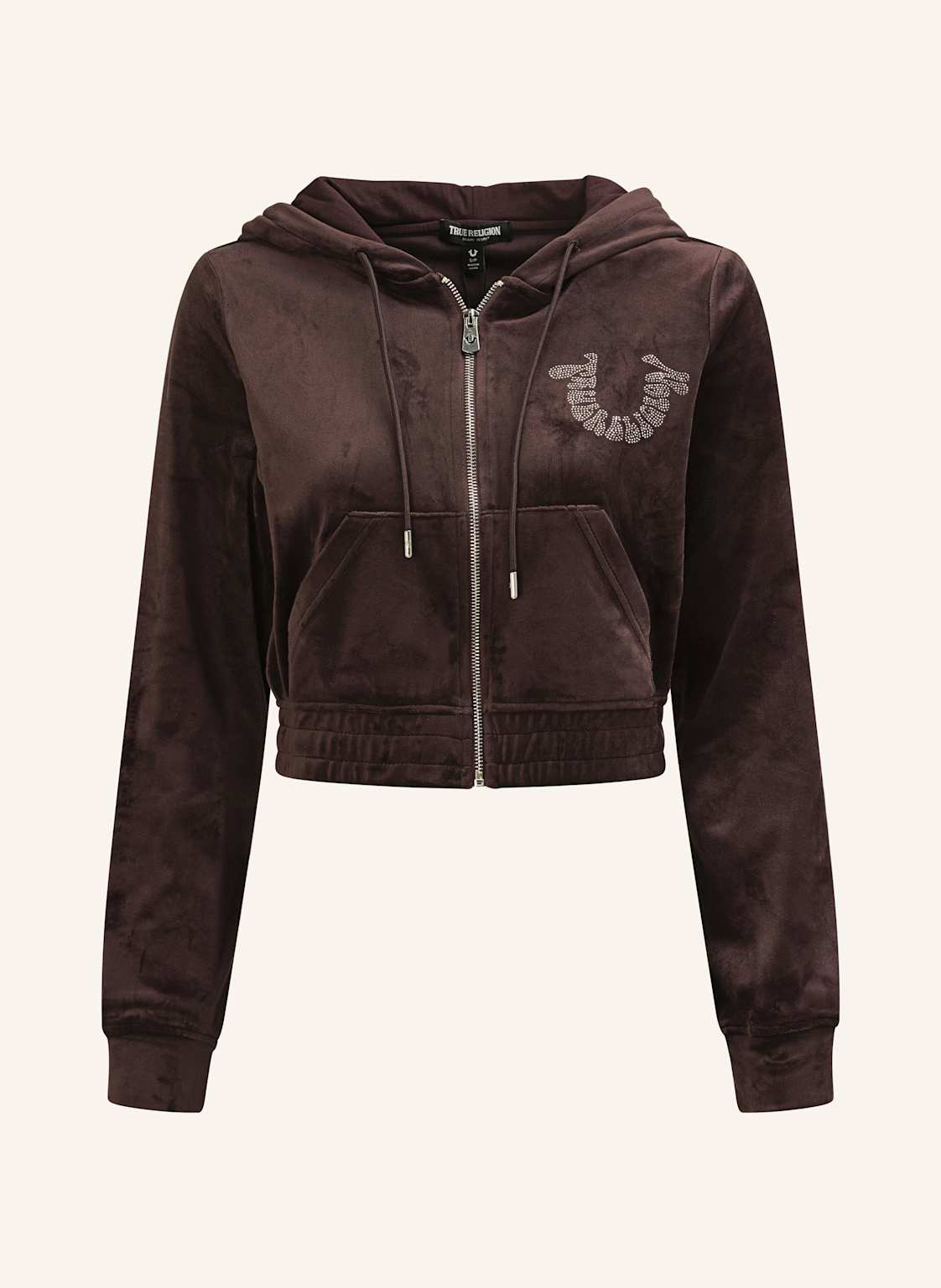 True Religion Zip-Hoodie braun von True Religion