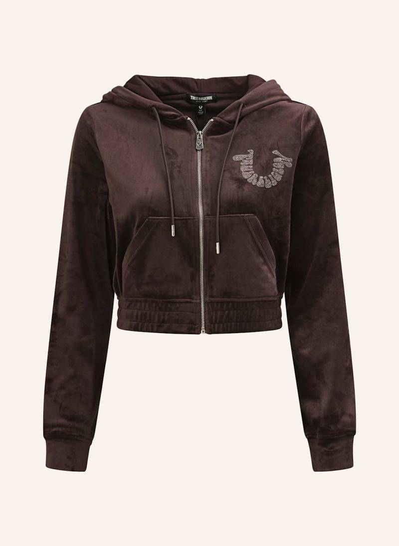 True Religion Zip-Hoodie braun von True Religion