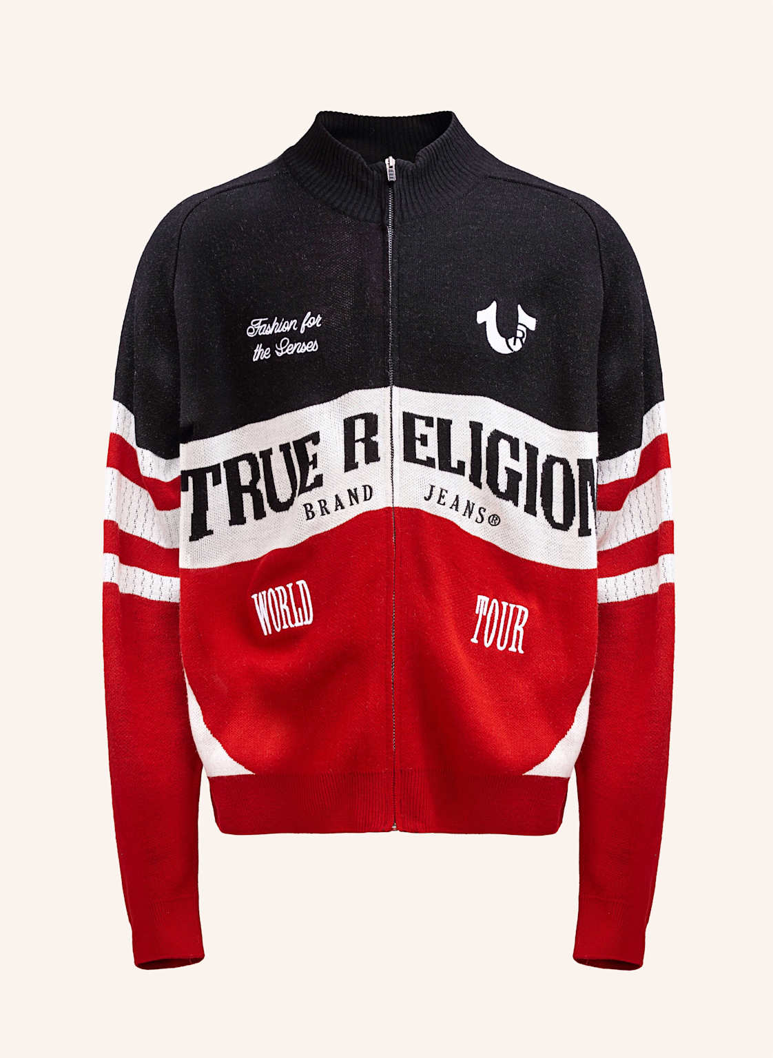 True Religion Zip-Sweatshirt Racing rot von True Religion