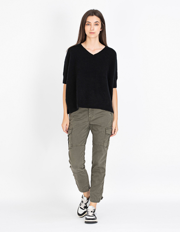 V Neck Oversize Black von True Religion