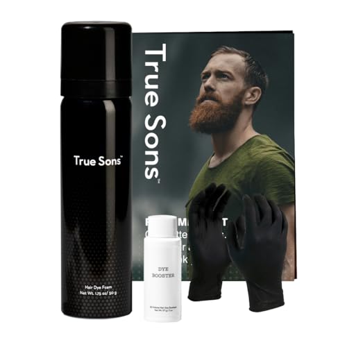 True Sons Haarfärbeschaum für Männer, natürlicher Look, mühelos, Mehrzweck-Farbstoff-Set mit sofortigem Farb-Booster-Applikator, ammoniakfreie Formel für empfindliche Haut, einfachere Haar- und True Sons Haarfärbeschaum für Männer, natürlicher Look, mühelos, Mehrzweck-Farbstoff-Set mit sofortigem Farb-Booster-Applikator, ammoniakfreie Formel für empfindliche Haut, einfachere Haar- und von True Sons