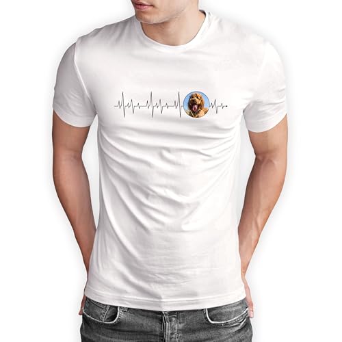 T-Shirt personalisiert „Bild & Herzschlaglinie“ – Tiermotiv Shirt mit eigenem Foto Bedrucken - für Damen & Herren - Geschenk für Hundebesitzer, Hundeliebhaber, Katzenfans - Weiß, Gr. 5XL T-Shirt personalisiert „Bild & Herzschlaglinie“ – Tiermotiv Shirt mit eigenem Foto Bedrucken - für Damen & Herren - Geschenk für Hundebesitzer, Hundeliebhaber, Katzenfans - Weiß, Gr. 5XL von True Statements