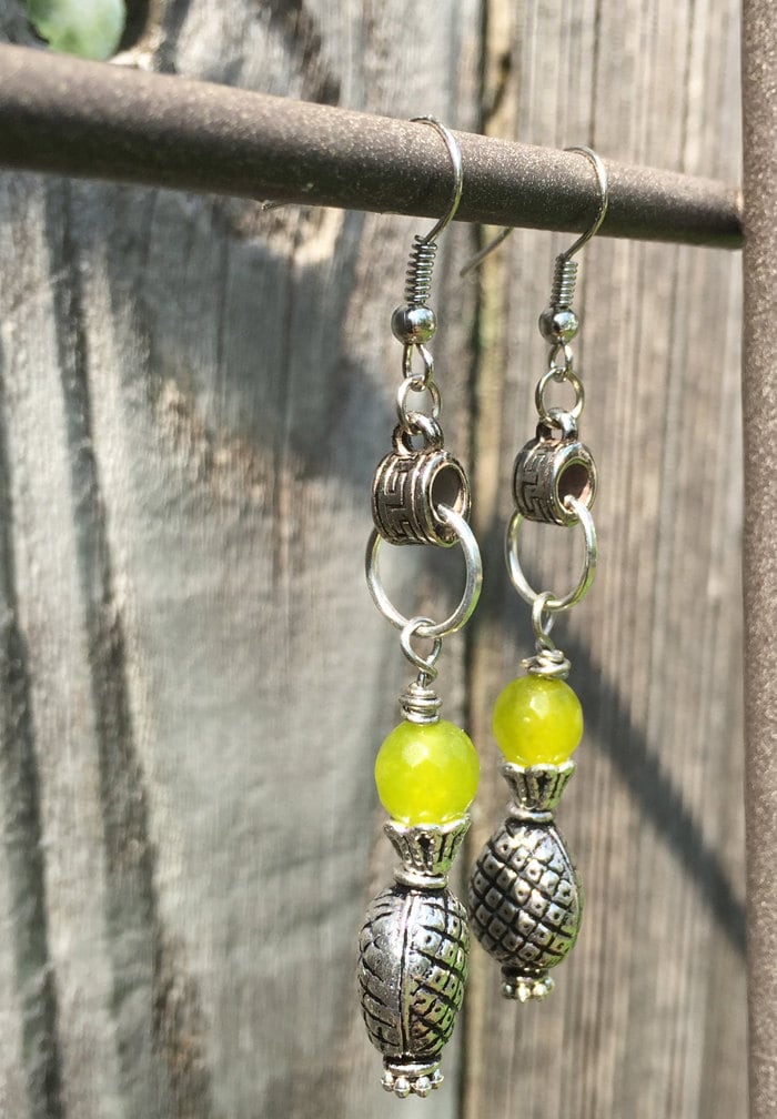 Ananas-Ohrringe Peridot-Grün Ananas-Ohrringe Peridot-Grün von TrueBelieverJewelry