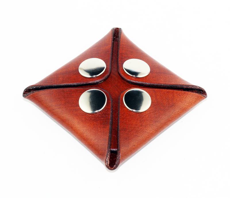 Braune Leder Geldbörse Schlanke Mini Geldbörse von TrueCalf