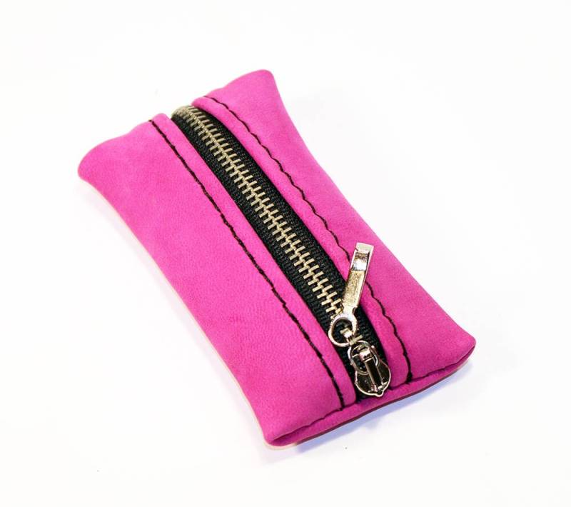 Geldbeutel Aus Leder in Pink Kleine Geldbörse von TrueCalf