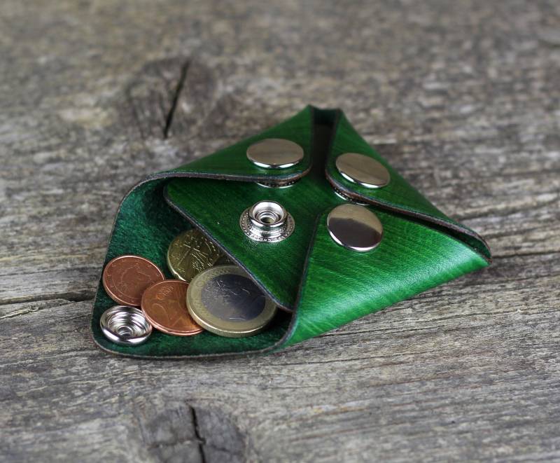 Geldbörse Aus Leder Kleine Grüne von TrueCalf