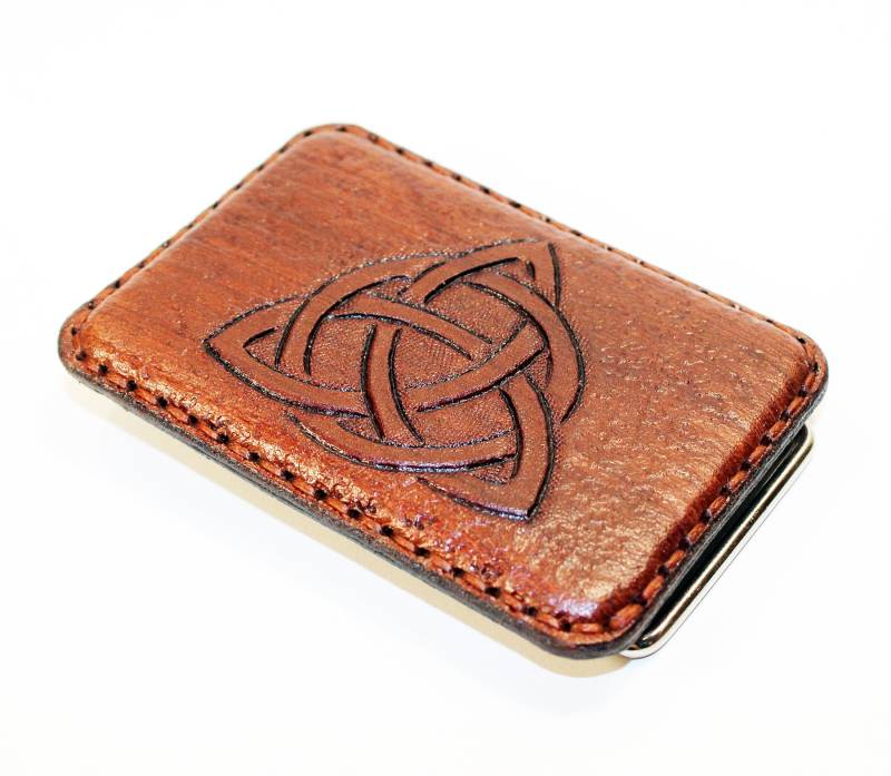 Gürtelschnalle Aus Leder Mit Triquetra - 40 Mm von TrueCalf