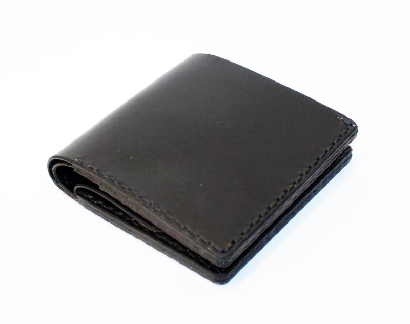 Handgefertigte Geldbörse Aus Schwarzem Leder Kreditkartenetui von TrueCalf