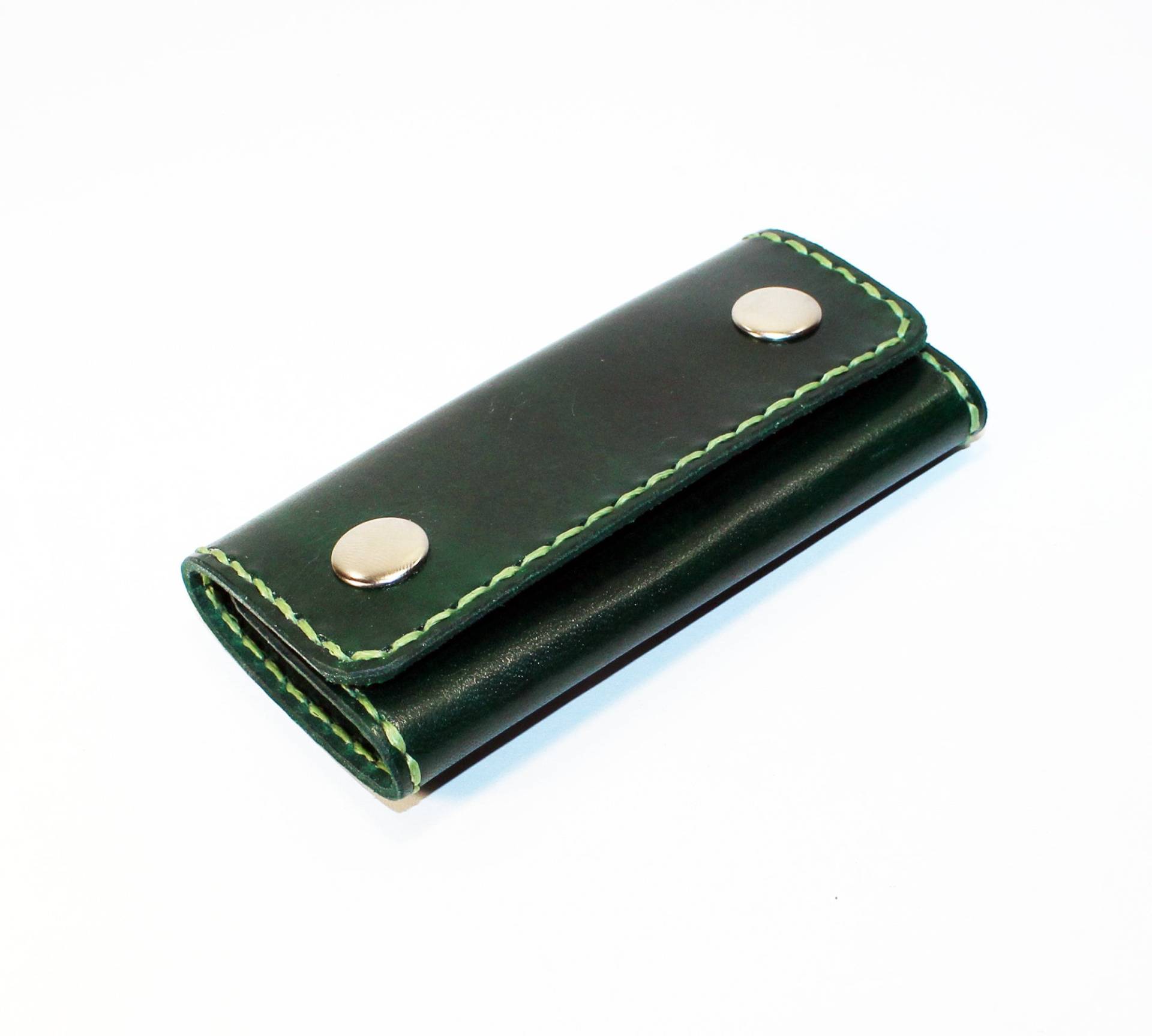 Handgefertigte Grüne Leder Schlüsselhalter Schlüssel Geldbörse Organizer von TrueCalf