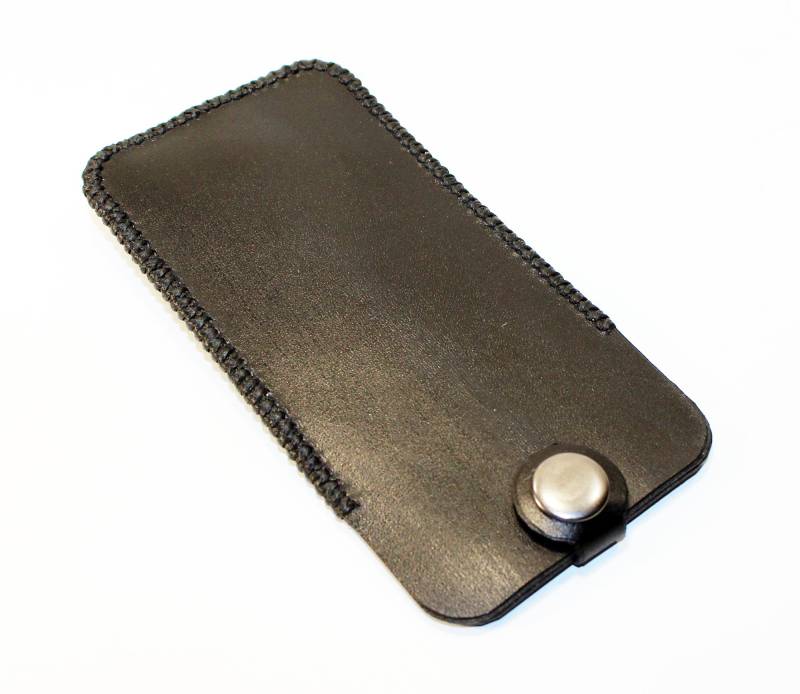 Handgefertigte Schwarz Leder Schlüsselhalter Mit Silber Ring von TrueCalf