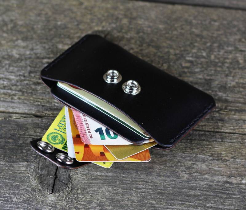 Kartenetui Aus Schwarzem Leder Kleines | 8 X 12 cm von TrueCalf