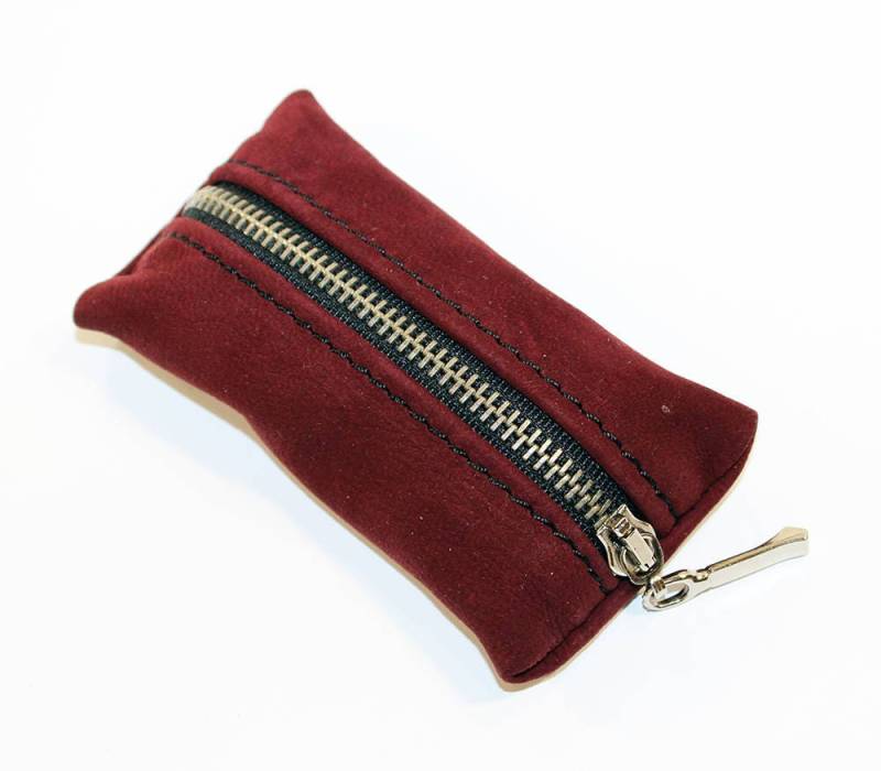 Portemonnaie Aus Leder in Bordeaux Kleine Geldbörse von TrueCalf