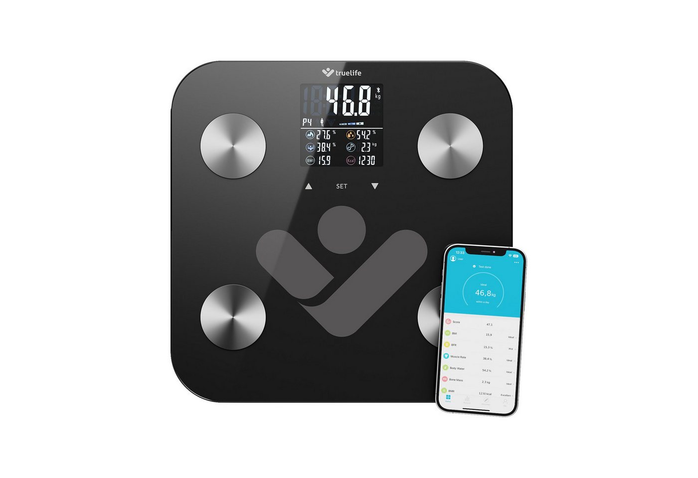 TrueLife Körper-Analyse-Waage TrueLife FitScale W6 BT Black TrueLife Körper-Analyse-Waage TrueLife FitScale W6 BT Black von TrueLife