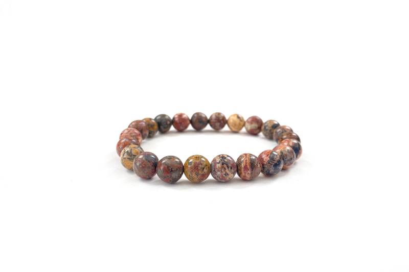 Leopardskin Jasper - Perlen Für Ruhe & Stabilität Mala Stretch Armband Stackable Armbänder Passend Zu Deiner von TrueNatureJewelry