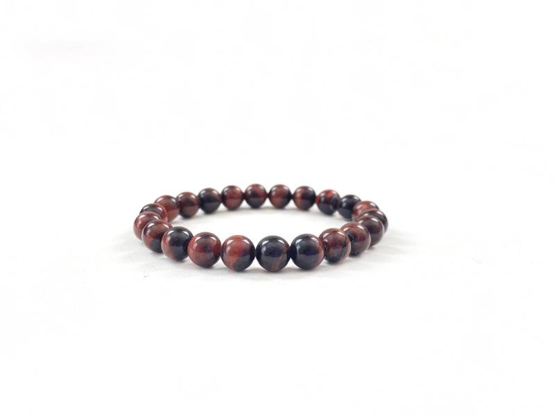Red Tiger Eye - Mala Armband Mehr Persönliche Kraft Und Mut Vertreibt Den Blues Stretch Perlen von TrueNatureJewelry