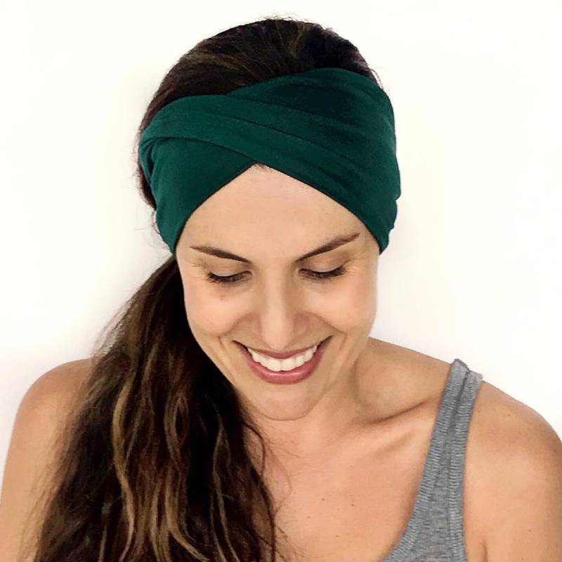 Smaragd Double Twist Stirnband - Turban Breites Yoga Workout Smaragd Double Twist Stirnband - Turban Breites Yoga Workout von TrueNorthCollection