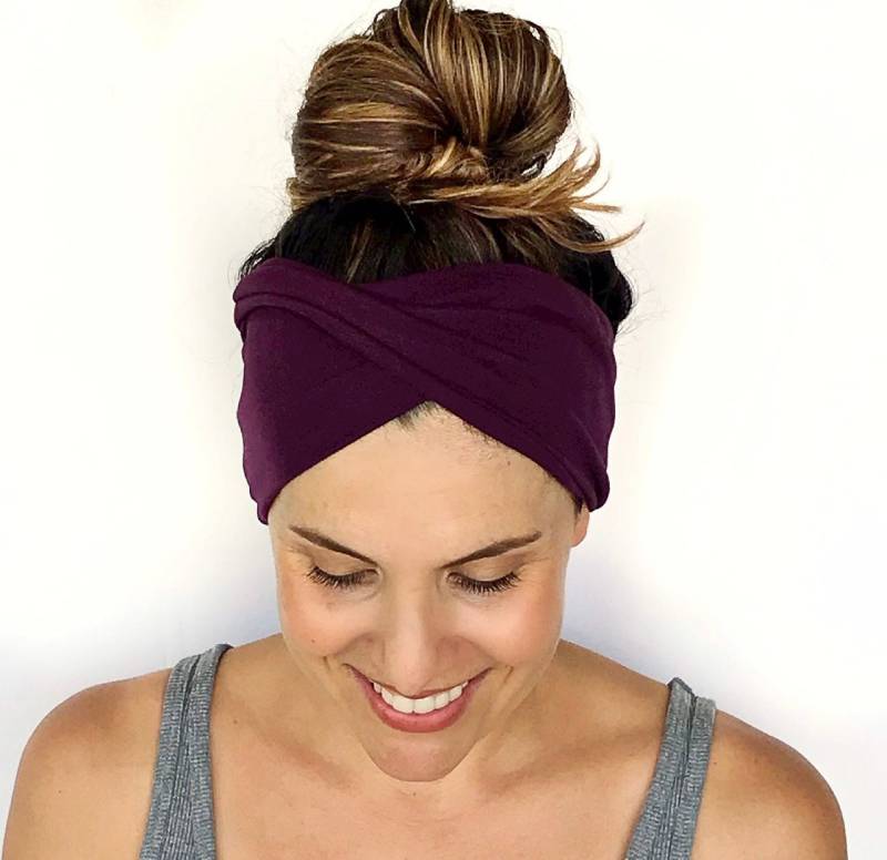Tiefes Pflaume Double Twist Stirnband - Turban Breites Yoga Workout Tiefes Pflaume Double Twist Stirnband - Turban Breites Yoga Workout von TrueNorthCollection