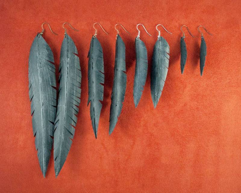 Vegan Feder Fahrrad Ohrringe Vegan Feder Fahrrad Ohrringe von TruePartnersInCraft