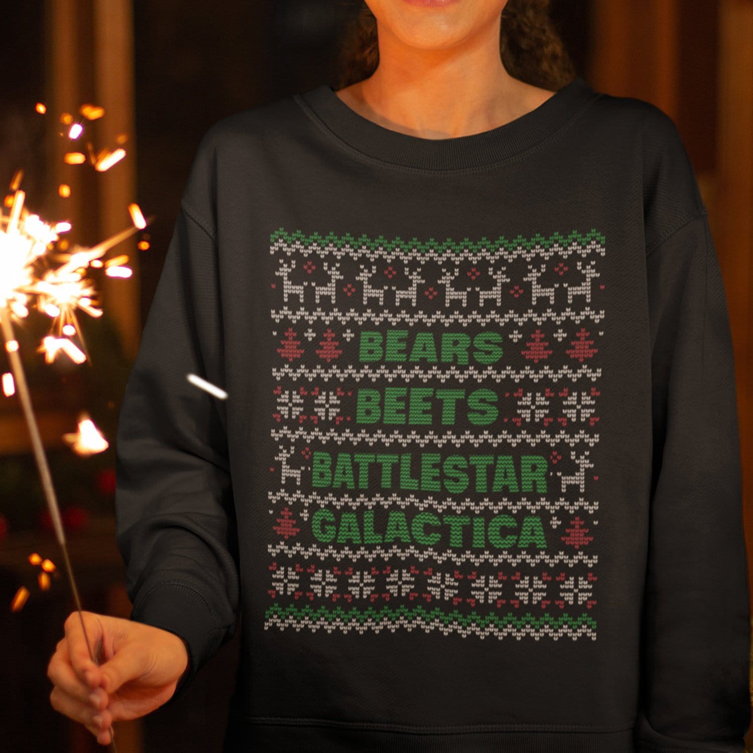 Bears Beetsbattlestar Galactica Hässliches Pullover-Pullover, Lustiges Sweatshirt Für Die Büro-Tv-Show-Fans, Dwight Schrute Weihnachtsgeschenk von TruePassionStyles