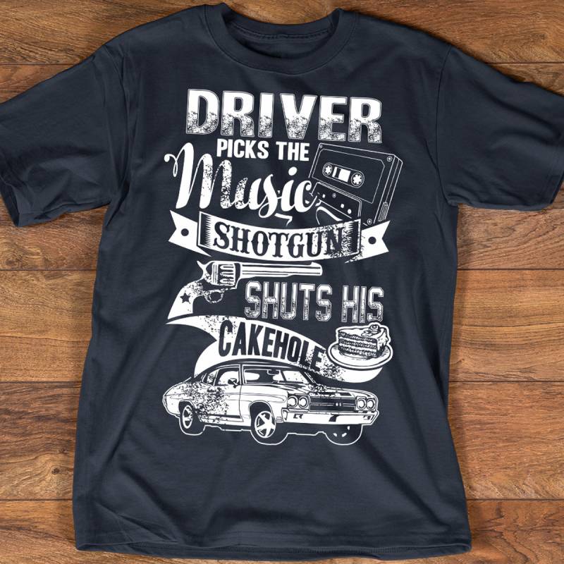 Supernatural Shirt - Driver Picks The Music. Shotgun Shuts His Cake Hole, Lustige T-Shirt Kollektion, Unisex Größen, 90001Ms Supernatural Shirt - Driver Picks The Music. Shotgun Shuts His Cake Hole, Lustige T-Shirt Kollektion, Unisex Größen, 90001Ms von TruePassionStyles